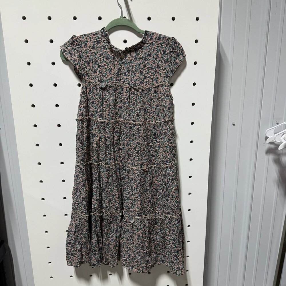 THML Floral Mini Dress in Green and Pink